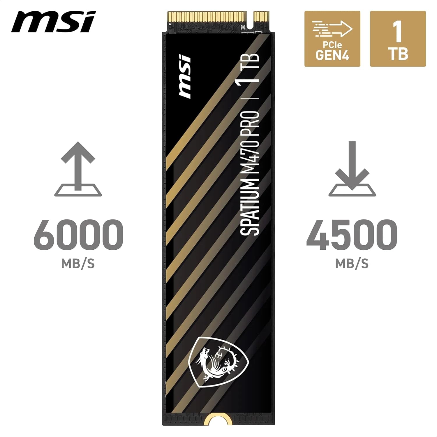 MSI SPATIUM M470 Pro PCIe 4.0 NVMe M.2 1TB - AHW Store