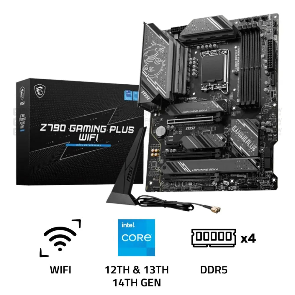 MSI Z790 GAMING PLUS WIFI DDR5 LGA1700 ATX Motherboard Black - AHW Store