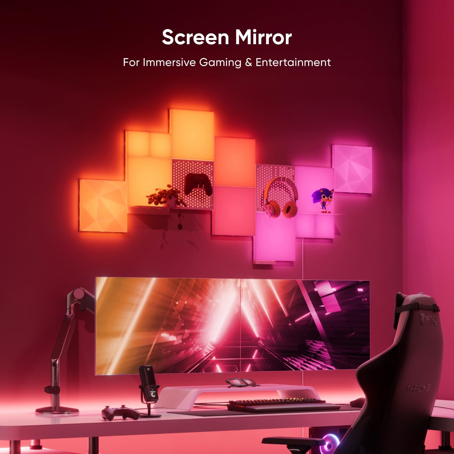 Nanoleaf Blocks WiFi Smart RGBW 16M+ Color LED Dimmable Gaming and Home Decor Wall Lights - AHW Store