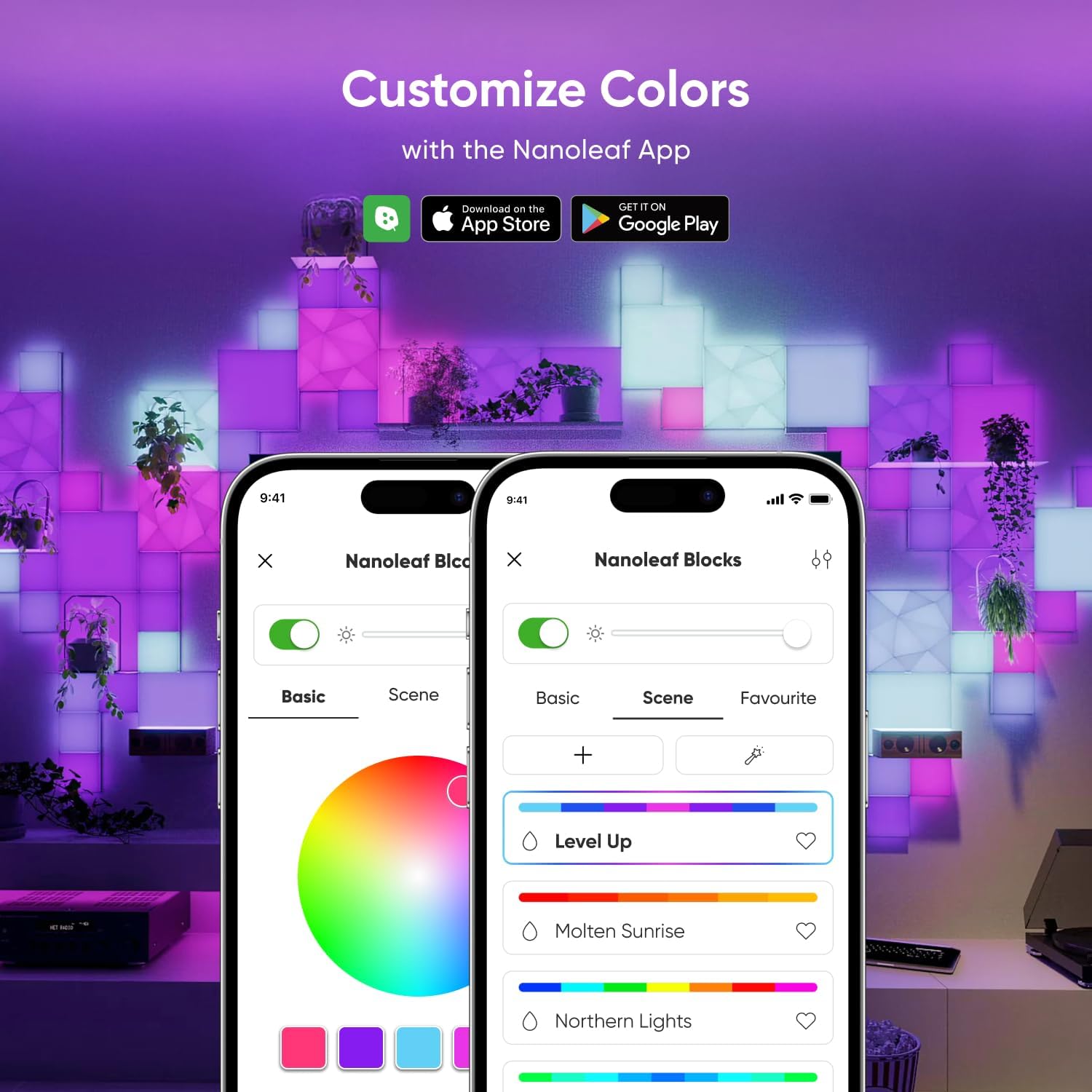Nanoleaf Blocks WiFi Smart RGBW 16M+ Color LED Dimmable Gaming and Home Decor Wall Lights - AHW Store