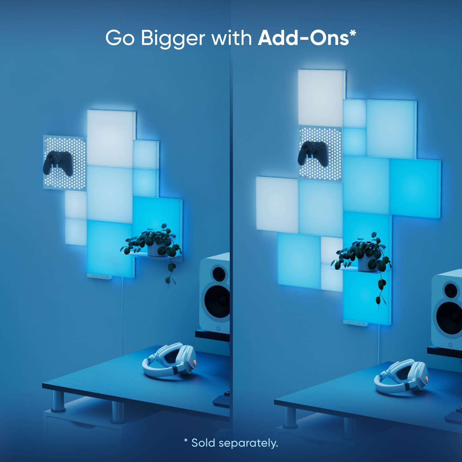 Nanoleaf Blocks WiFi Smart RGBW 16M+ Color LED Dimmable Gaming and Home Decor Wall Lights - AHW Store