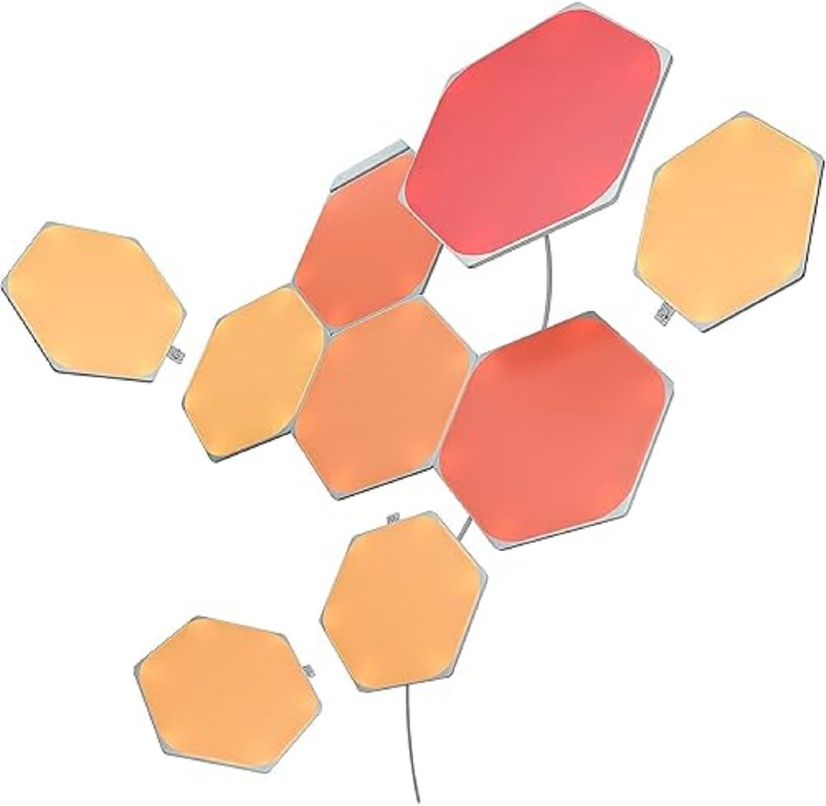 Nanoleaf Shapes Hexagons Starter Kit of 9 RGBW LED Luminous Hexagons, Modular Interior Wall Sconces, - AHW Store