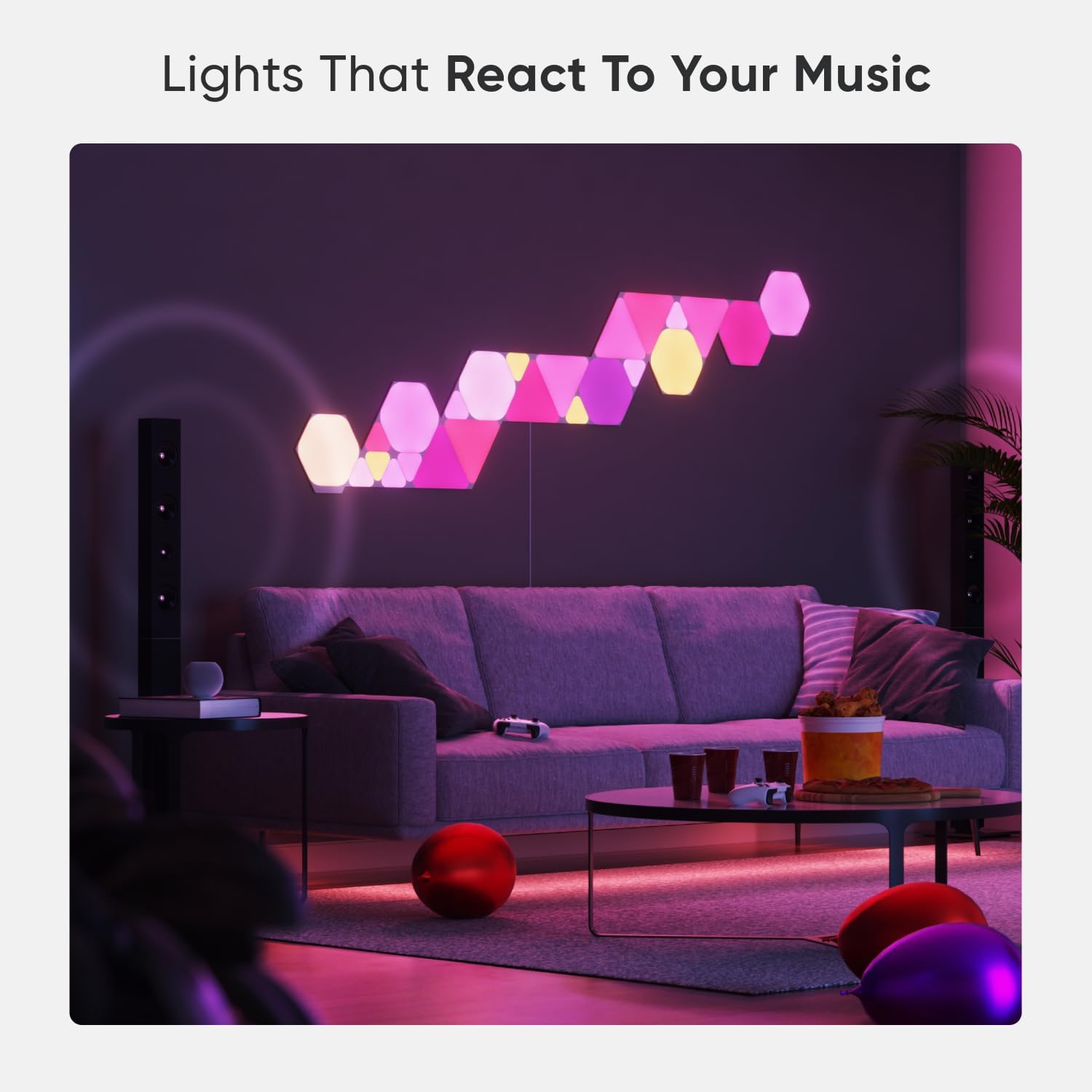 Nanoleaf Shapes Mini Triangles WiFi and Thread Smart RGBW 16M+ Color LED Dimmable Gaming and Home De - AHW Store