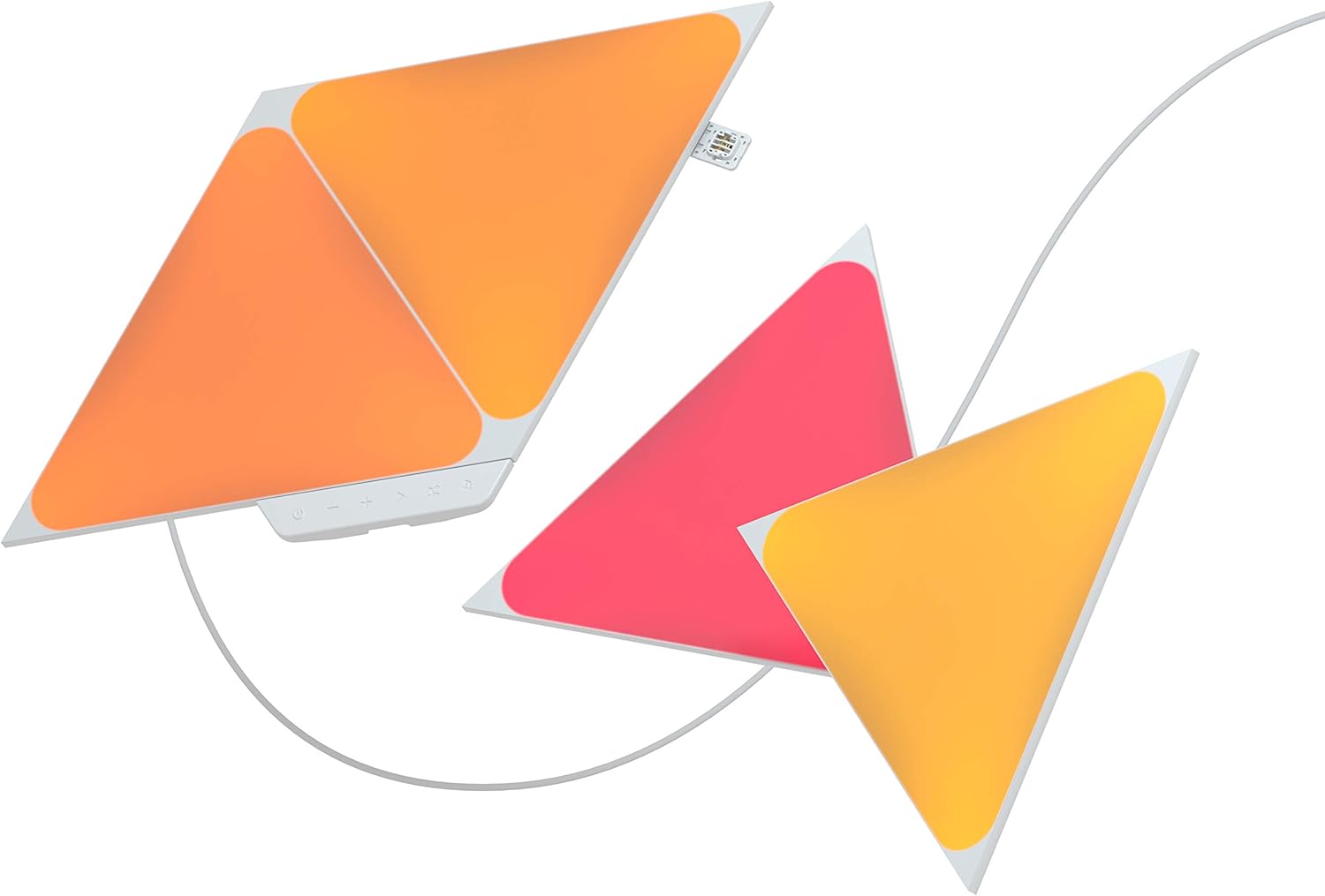 Nanoleaf Shapes Triangle Starter Kit, 4 Bright Triangles LED RGBW Smart, Modular Indoor Wall Light, - AHW Store