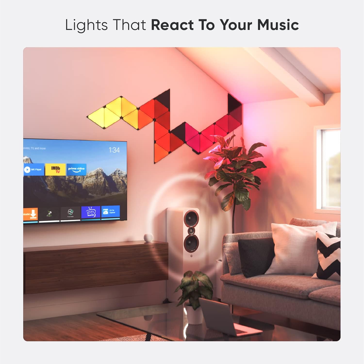 Nanoleaf Shapes WiFi and Thread Smart RGBW 16M+ Color LED Dimmable Gaming and Home Decor Wall Lights - AHW Store