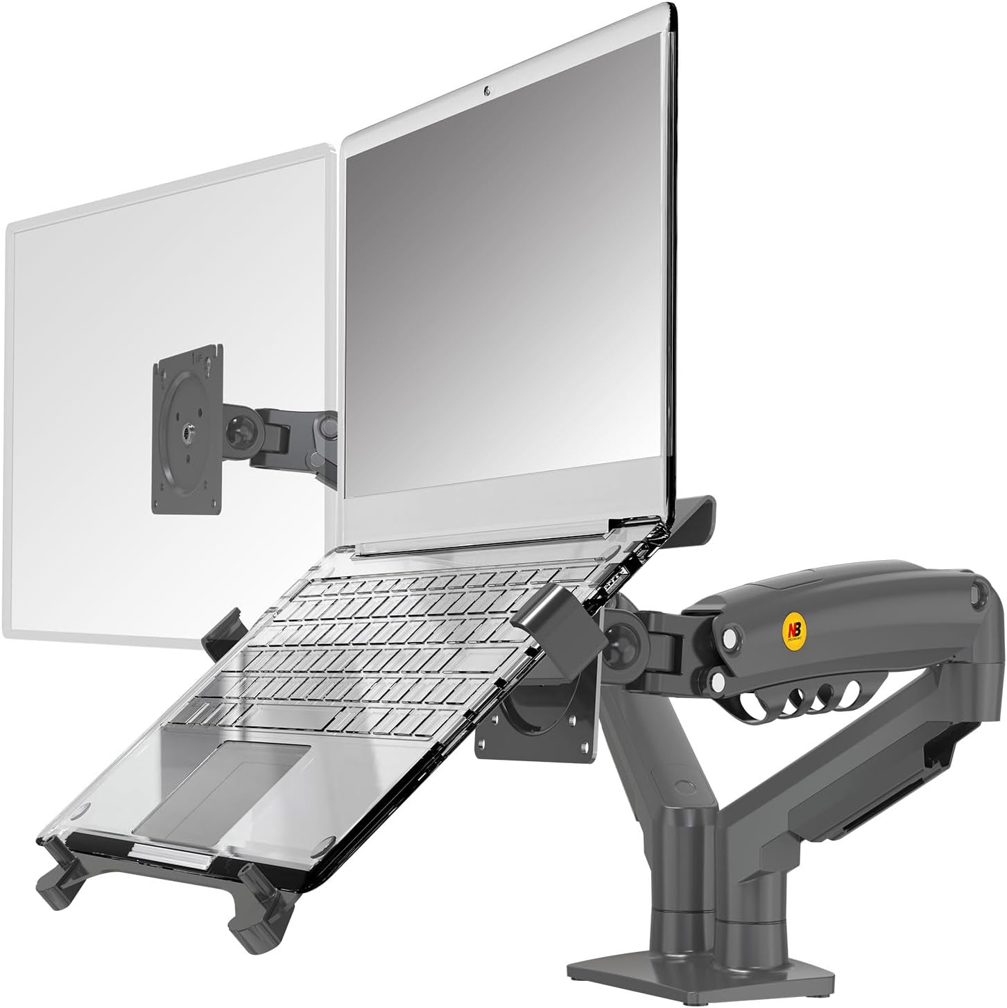NB North Bayou F160 - FP Laptop Stand with Adjustable Shelf for 10 - 17 Notebook, Full Motion Arm with V - AHW Store