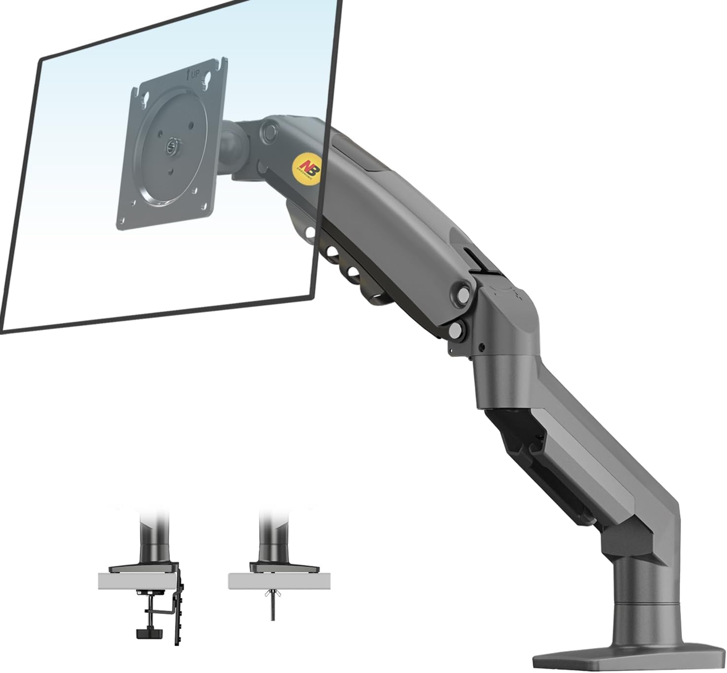 NB North Bayou Monitor Arm for 17 - 30 inch Screen Monitor Stand Height Adjustable Monitor Mount Brack - AHW Store
