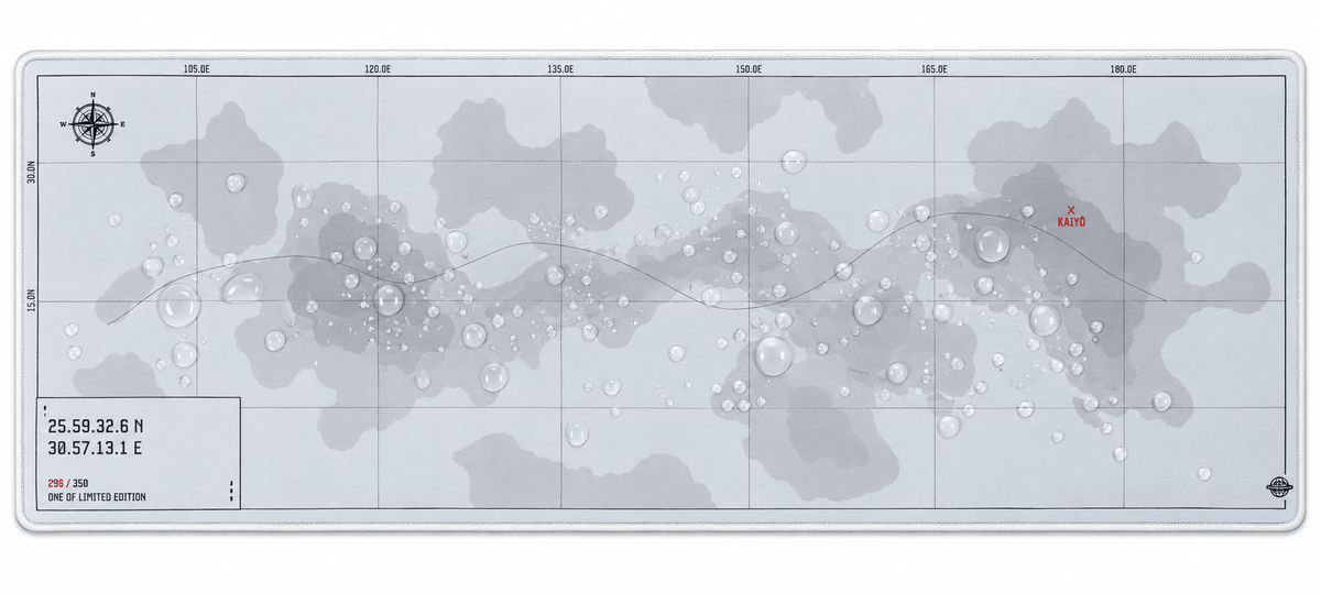 ONE PC XL Mouse Pad White Map Edition Water Resistant Anti-Slip 90 × 40 cm - AHW Store