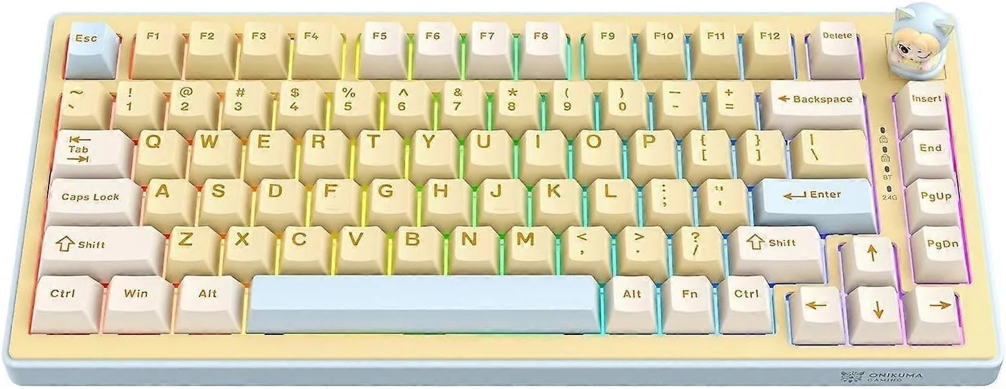 ONEKUMA MT707 Mechanical Gaming Keyboard RGB Backlight Durable Switches Full - Size Layout USB Wirelee - AHW Store