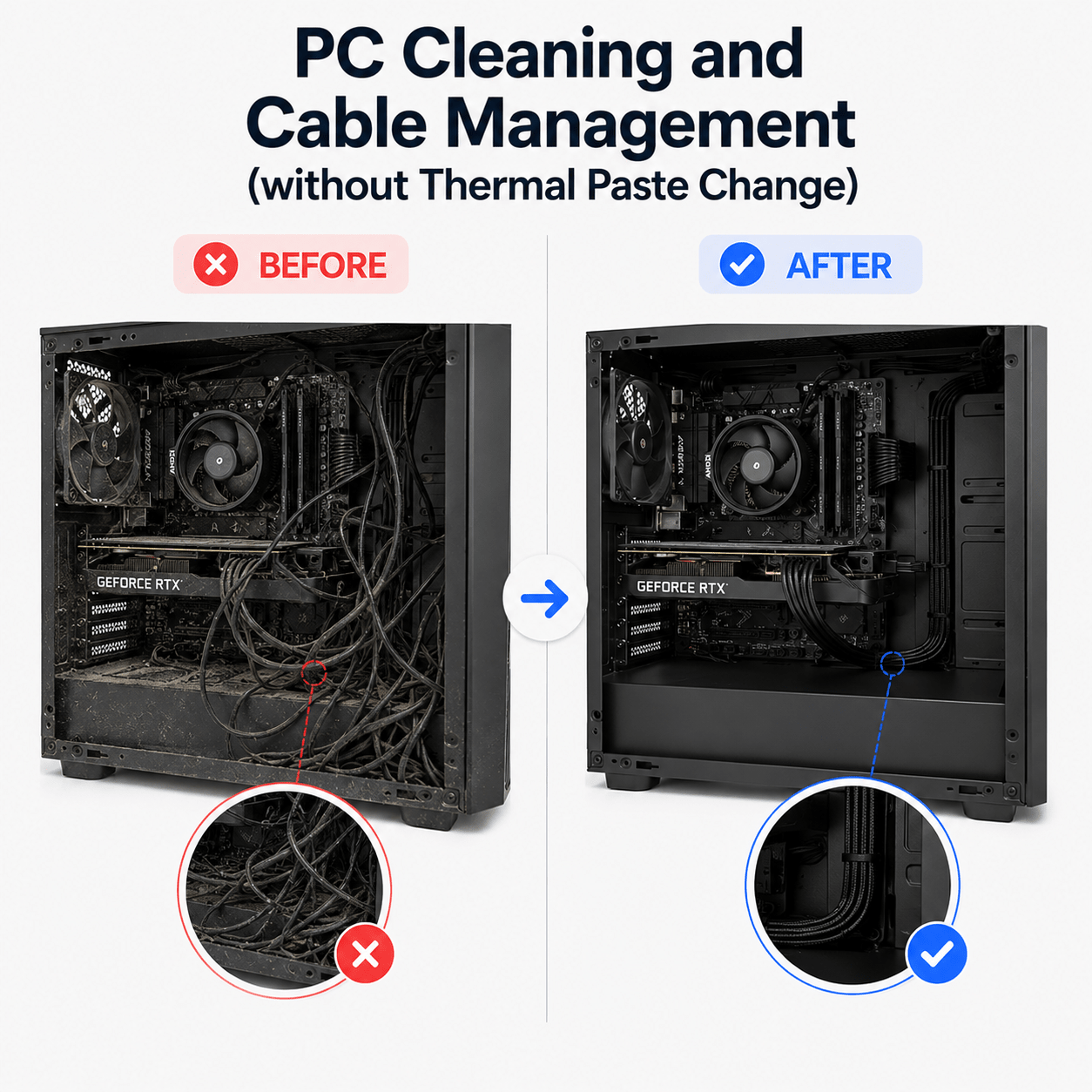 PC Cleaning and Cable Management (without Thermalpaste Change) - AHW Store