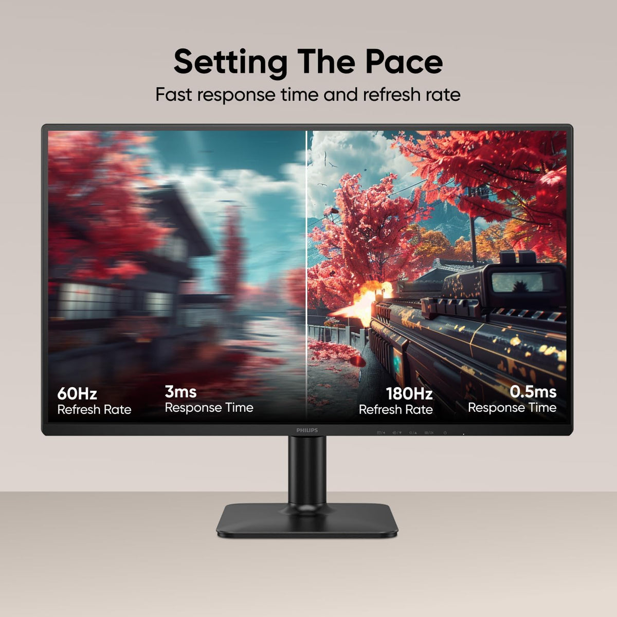 PHILIPS 27E2G2200 Gaming Monitor 27 Inch IPS FHD 180Hz OC 0.5ms Black - AHW Store