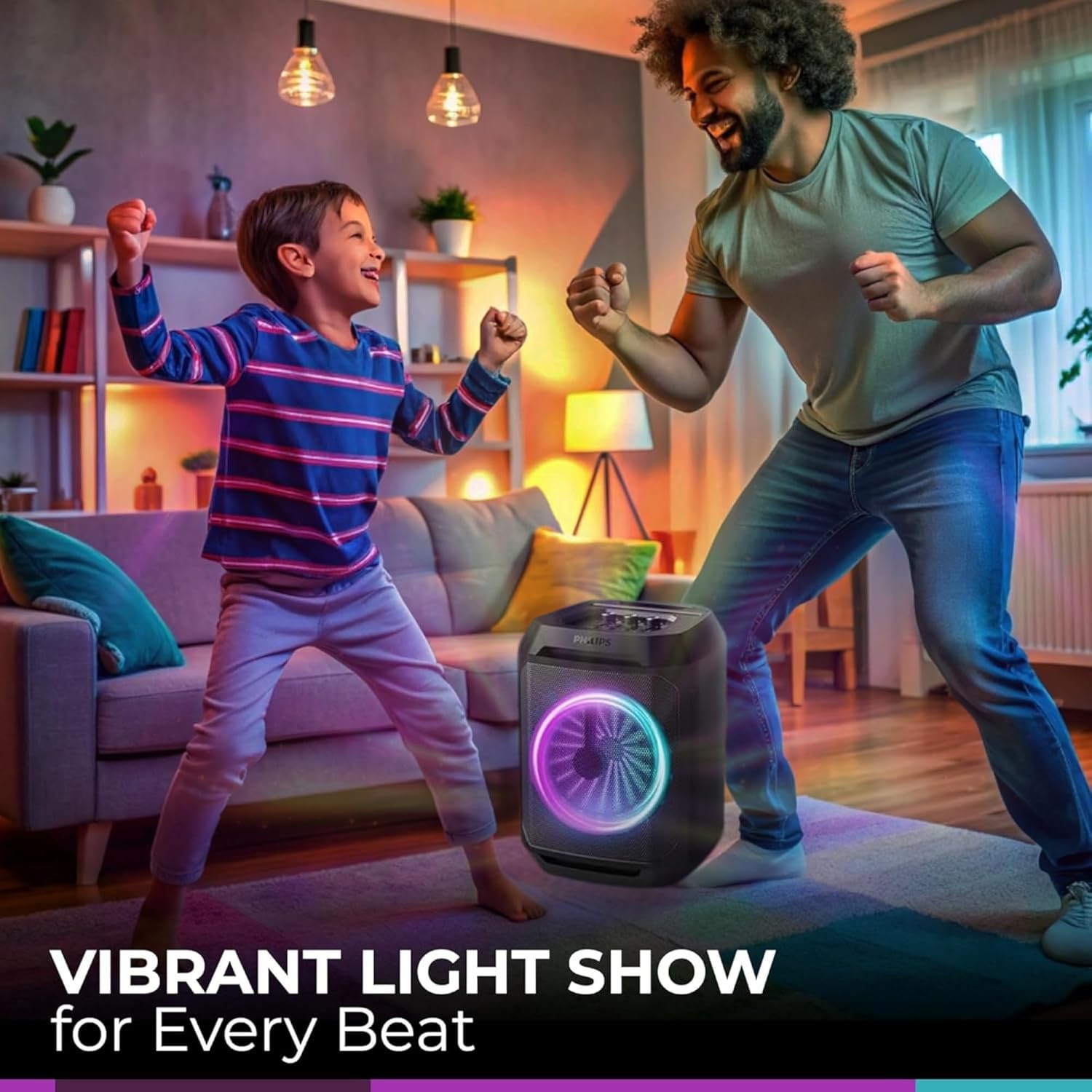 Philips Bluetooth Party Speaker, Dynamic Bass Boost, Bluetooth and Aux - in, Karaoke Microphone Input, - AHW Store