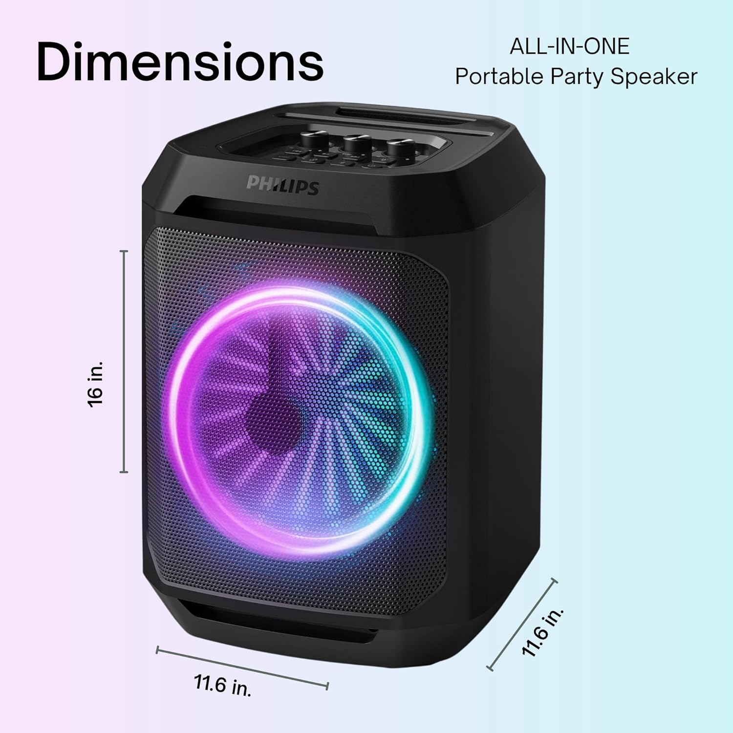 Philips Bluetooth Party Speaker, Dynamic Bass Boost, Bluetooth and Aux - in, Karaoke Microphone Input, - AHW Store