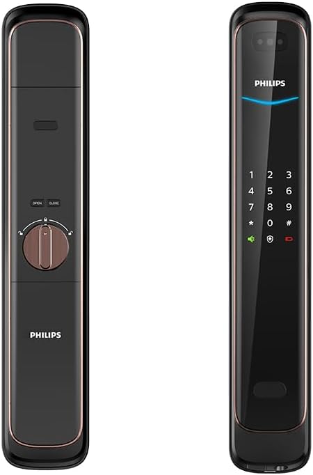 Philips Easy DDL702 - 8HWS Smart Door Lock with Face ID, Finger, Card, Password, App OTP unlock - Colo - AHW Store