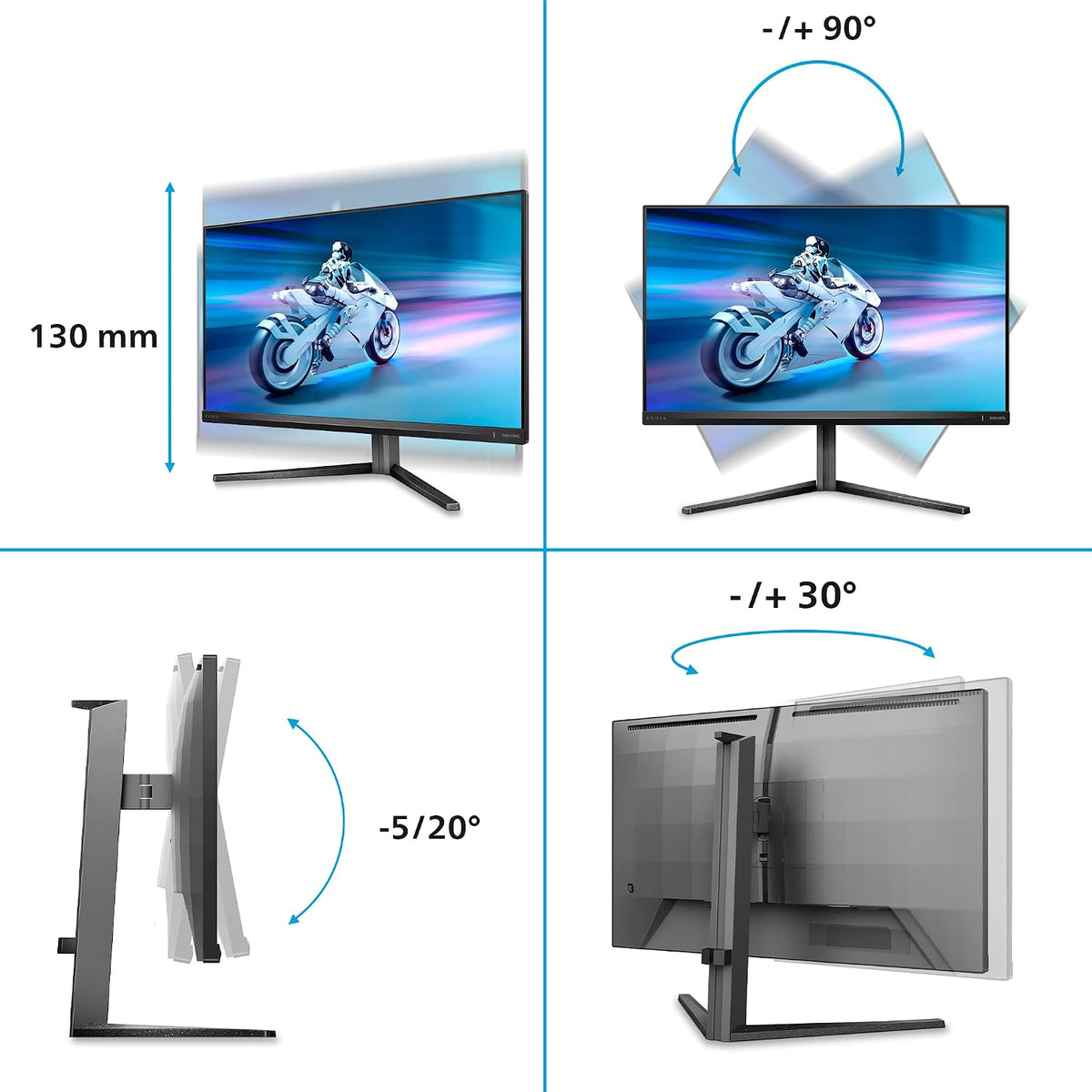 PHILIPS Evnia 27M2N5500XD Gaming Monitor 27 Inch IPS Dual Mode (2K 540 Hz or HD 1000Hz) 1Ms Black - AHW Store