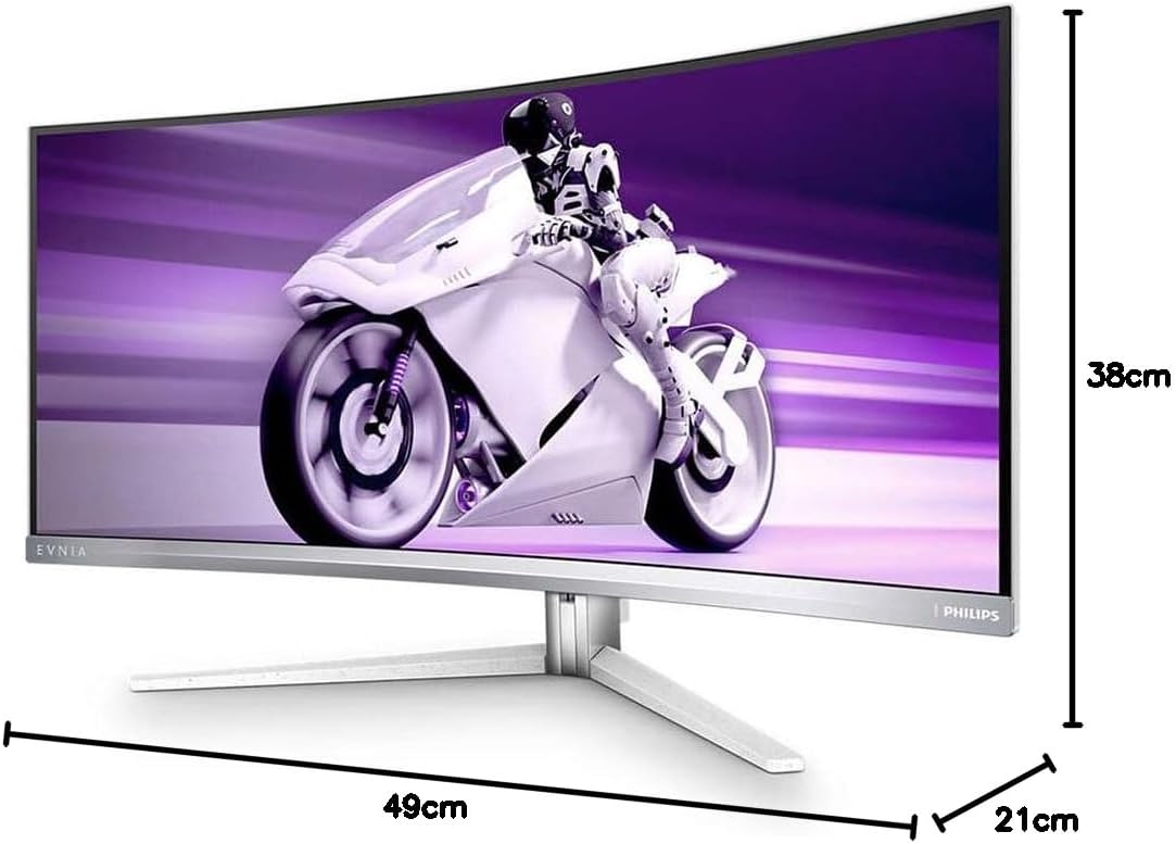 Philips Evnia 34M2C8600 Curved Gaming Monitor 34 Inch QD OLED 2K 175Hz 0.03ms White - AHW Store