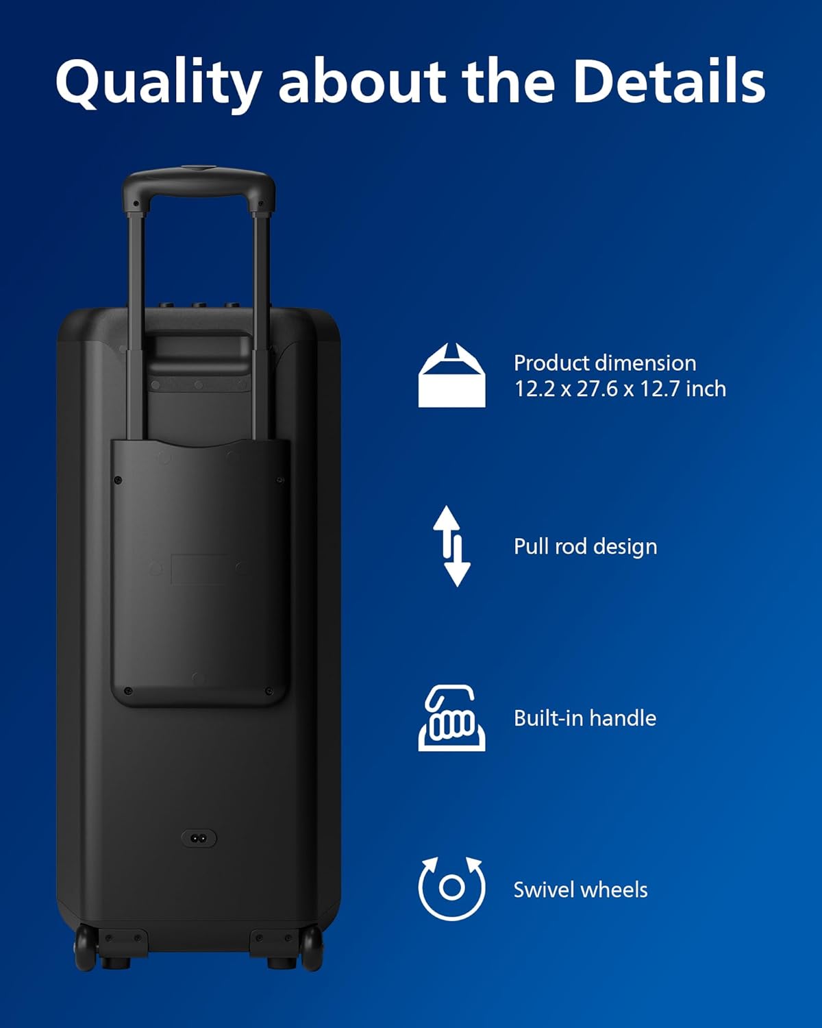 Philips X5206 Bluetooth Party Speaker with Extra bass, Up to 14 Hours Battery, Party Lights and Kara - AHW Store