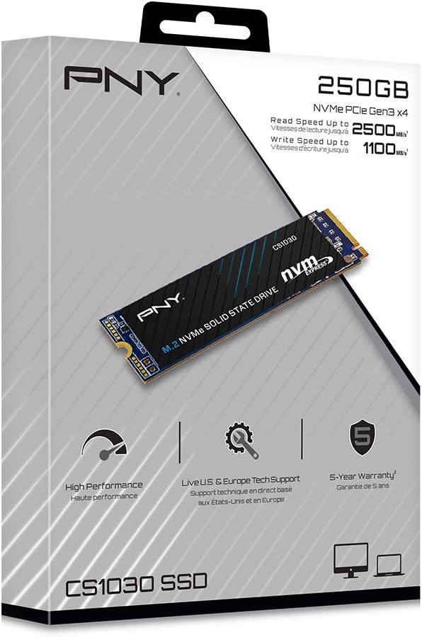 PNY CS1030 250GB PCIe 3.0 Nvme M.2 SSD - AHW Store
