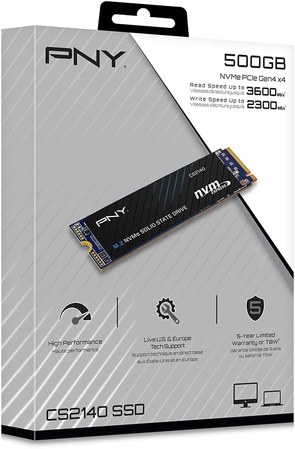 PNY CS2140 500GB PCIe 4.0 Nvme M.2 SSD - AHW Store
