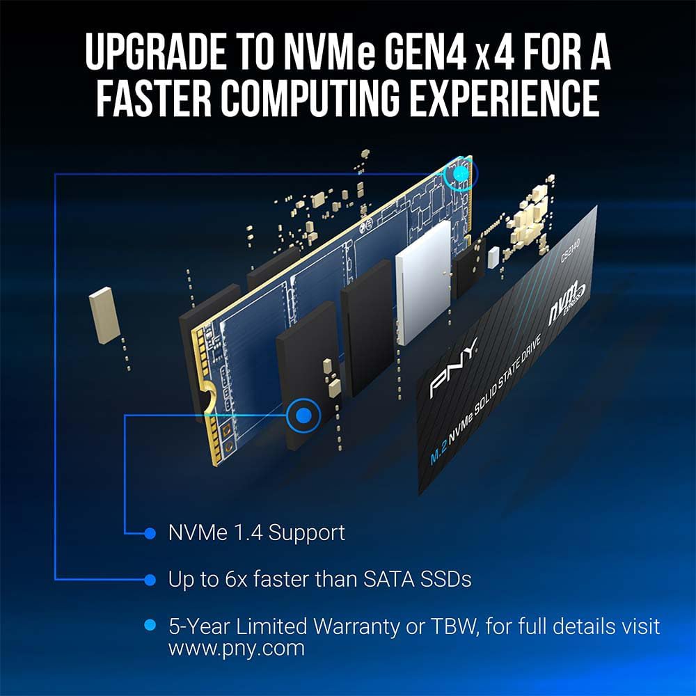 PNY CS2140 500GB PCIe 4.0 Nvme M.2 SSD - AHW Store