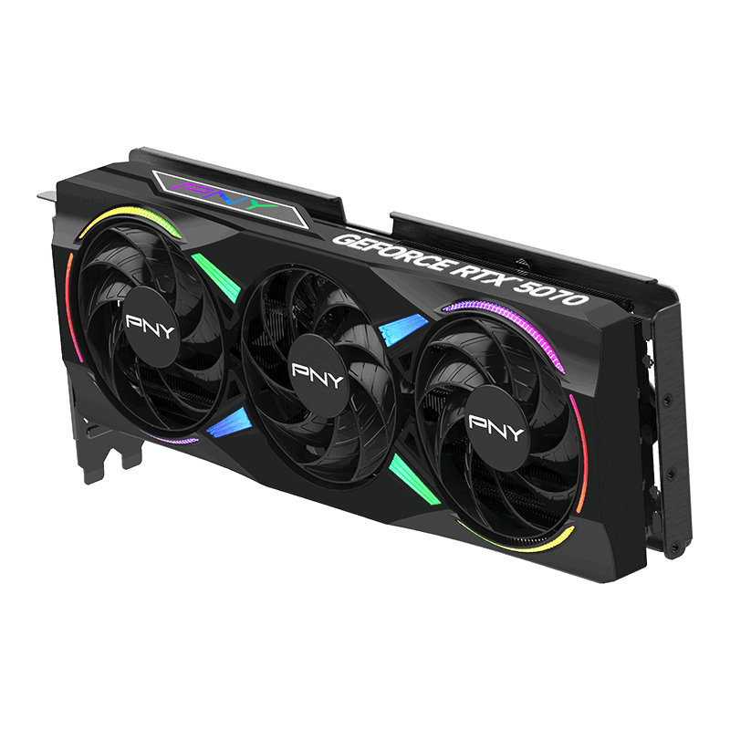 PNY GeForce RTX 5070 12GB GDDR7 ARGB Epic-X OC Card Black - AHW Store