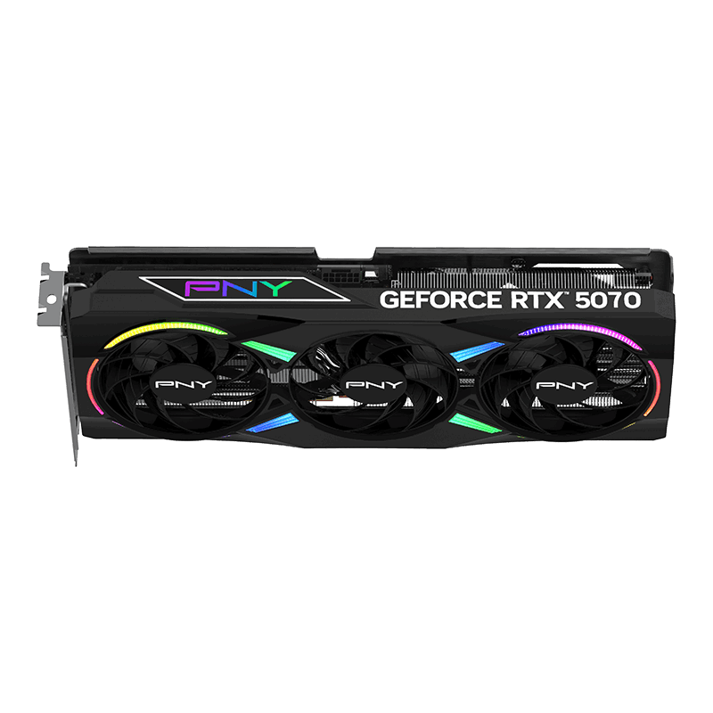 PNY GeForce RTX 5070 12GB GDDR7 ARGB Epic-X OC Card Black - AHW Store