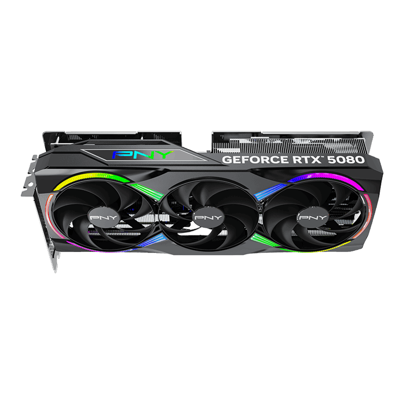PNY GeForce RTX 5080 16GB GDDR7 Epic-X ARGB OC Graphics Card Black - AHW Store