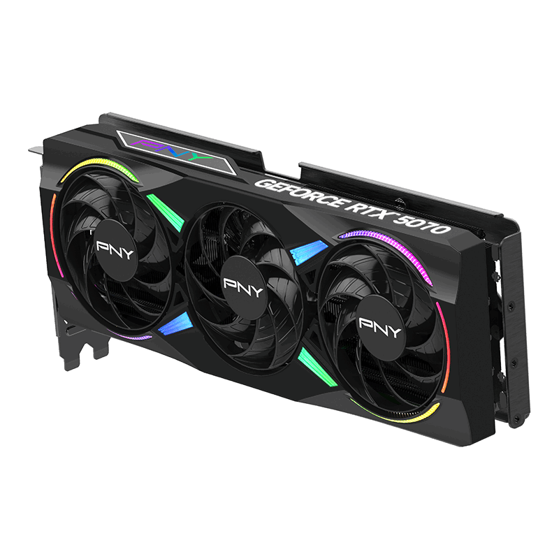 PNY GeForce RTX 5070 12GB GDDR7 ARGB Epic-X OC Card Black