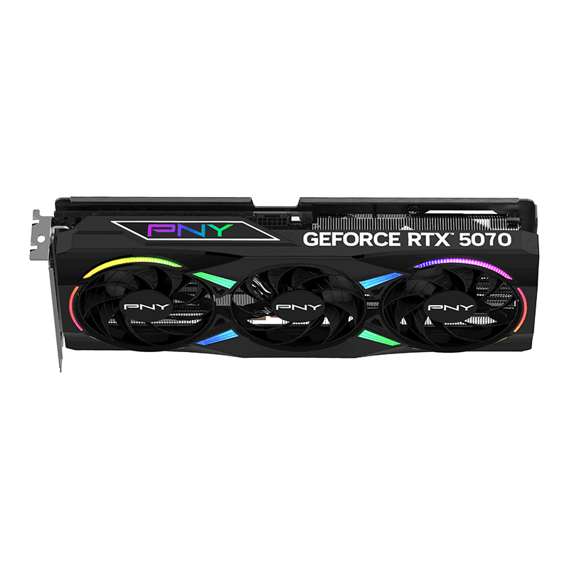 PNY GeForce RTX 5070 12GB GDDR7 ARGB Epic-X OC Card Black