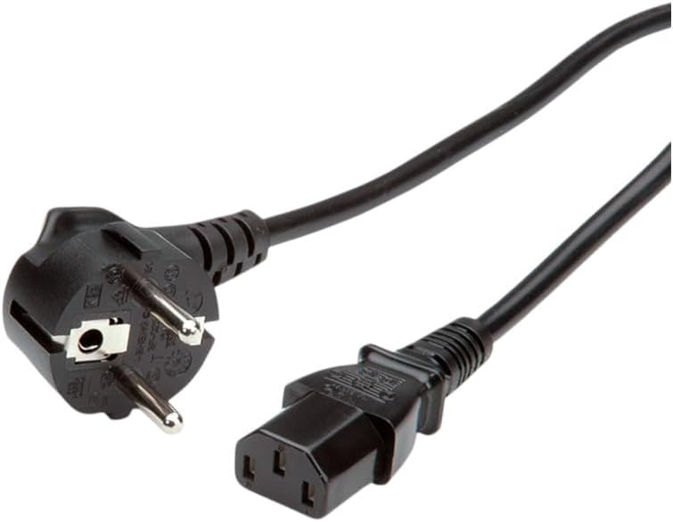 Power Cable for PC Computers, Monitors, Printers and Projectors, Black, Universal Compatibility, Three-Prong Design - AHW Store