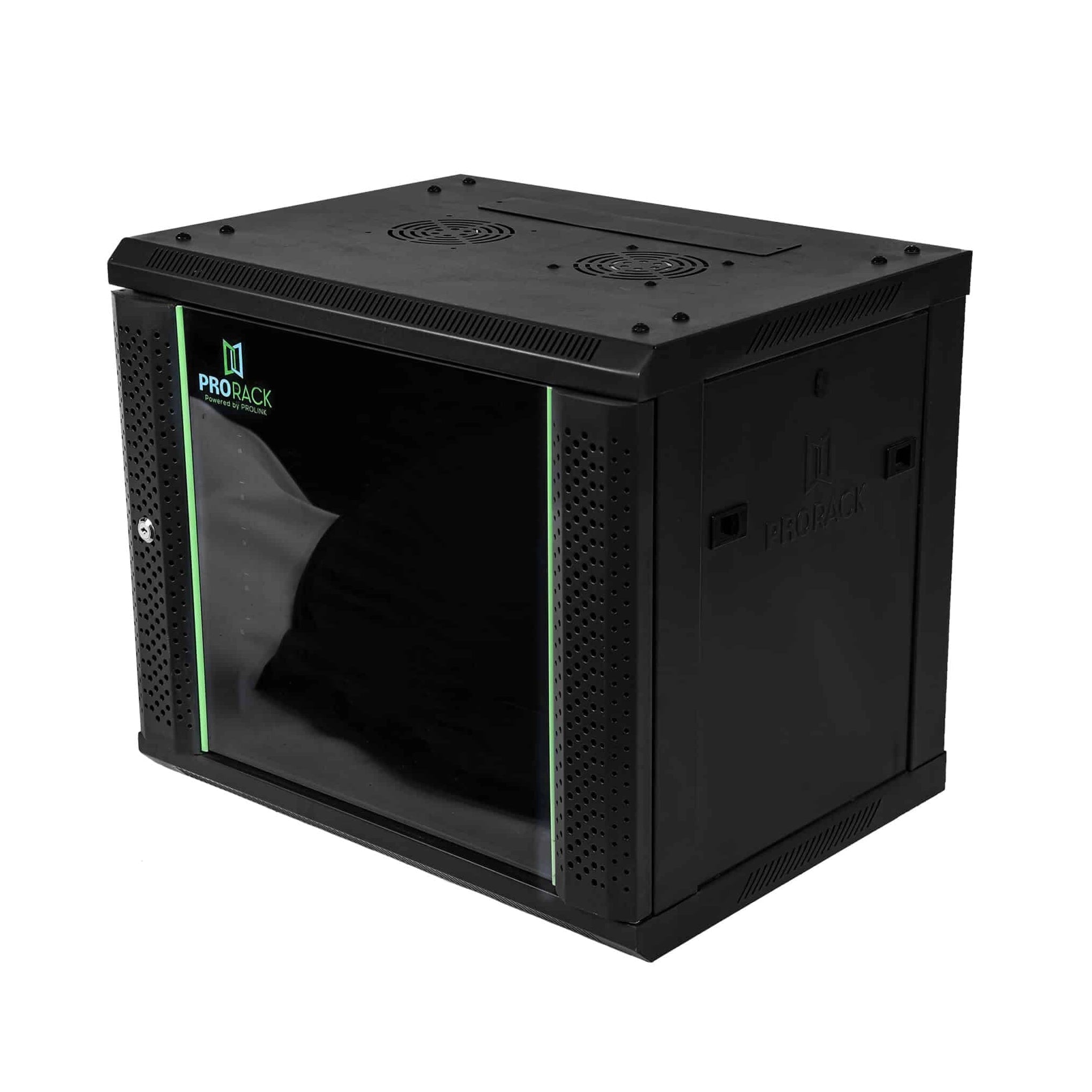 ProRack PR-W6409 9U 60×45cm Wall-Mount Rack Cabinet with Glass Door, Fan, Shelf & PDU - AHW Store