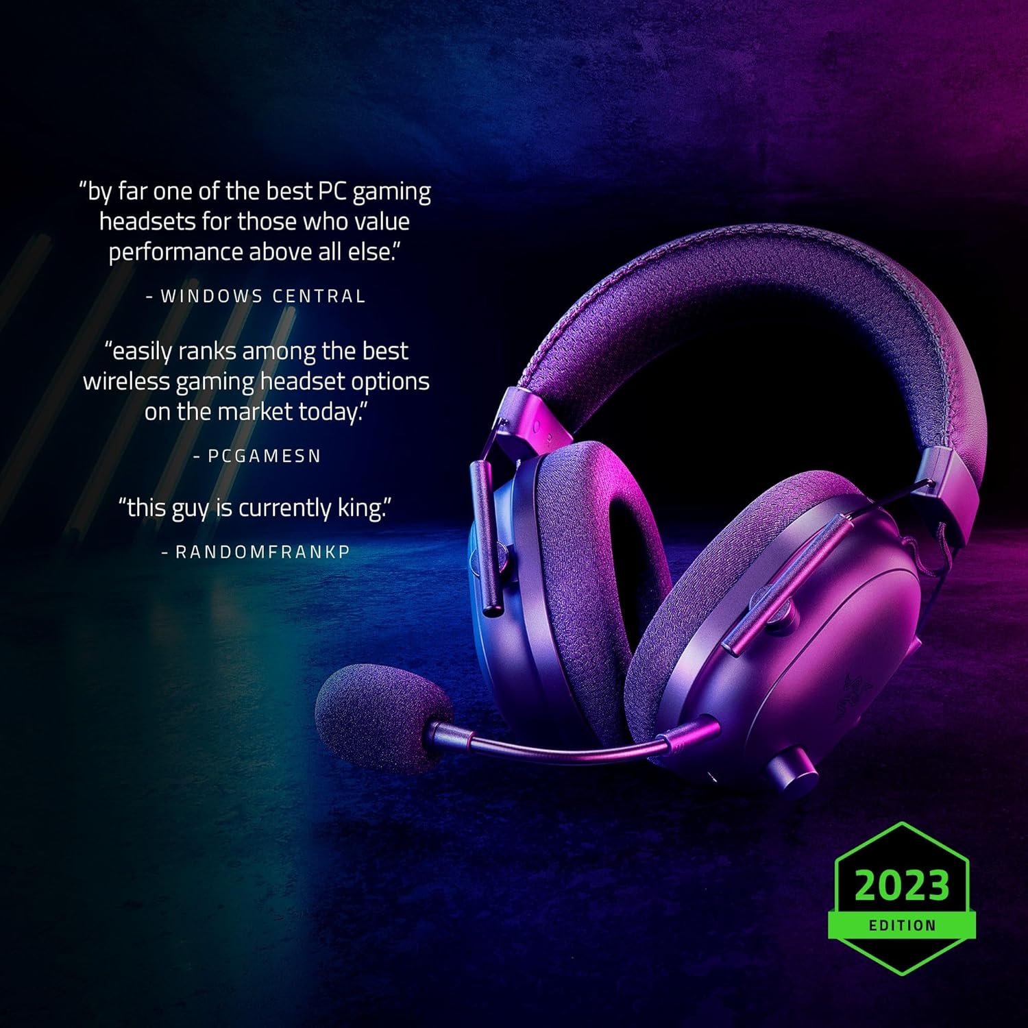 Razer BlackShark V2 Pro Wireless Gaming Headset 2023 Edition: 50MM Titanium Drivers - HyperClear Sup - AHW Store