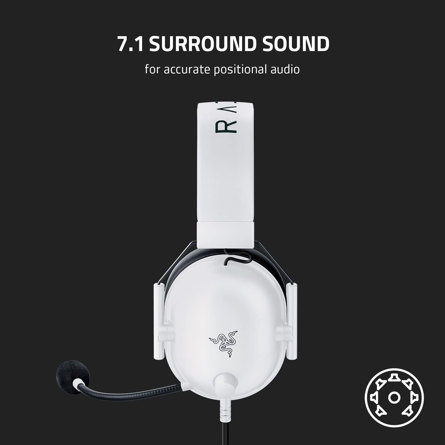 Razer BlackShark V2 X Gaming Headset: 7.1 Surround Sound - 50mm Drivers - Memory Foam Cushion - for - AHW Store
