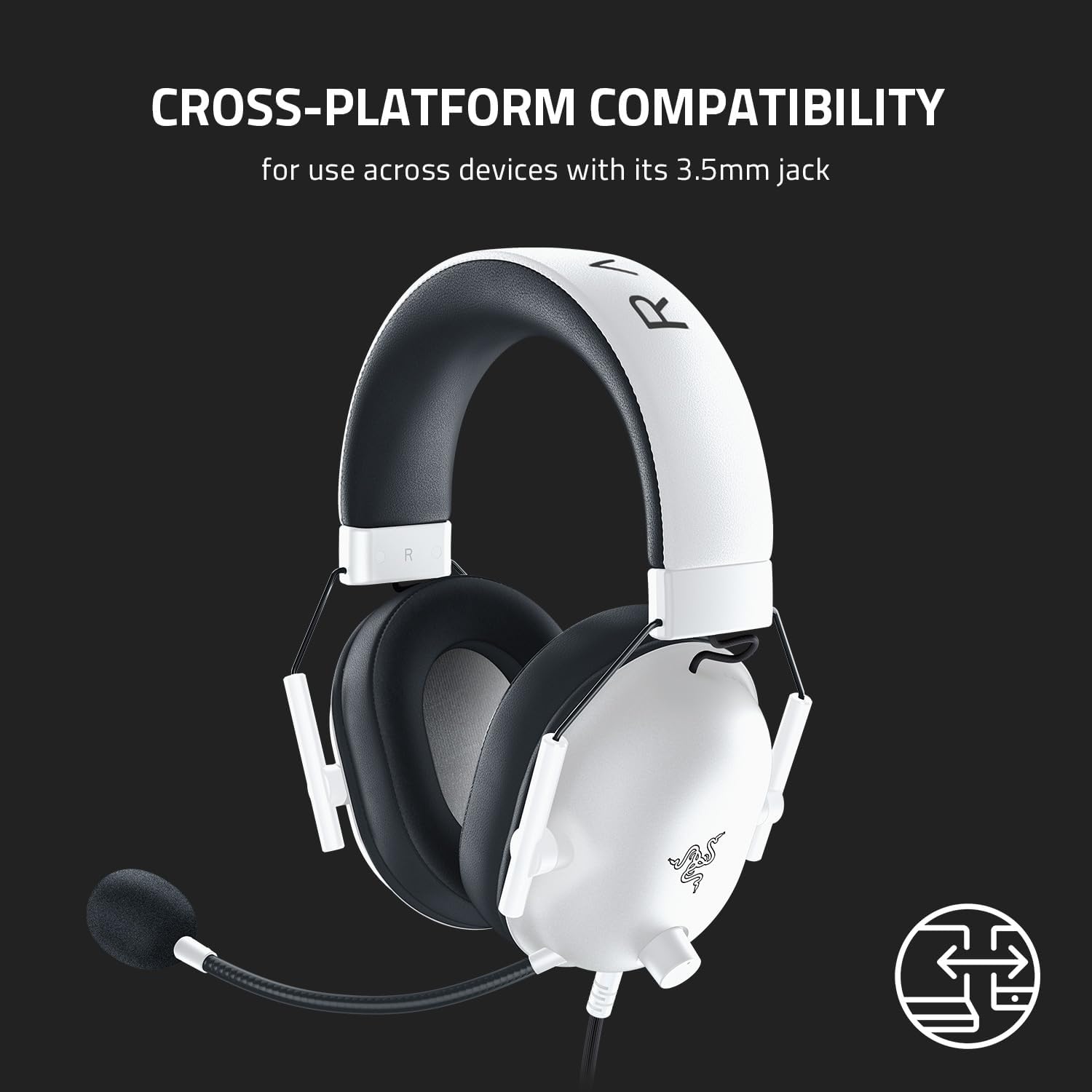 Razer BlackShark V2 X Gaming Headset: 7.1 Surround Sound - 50mm Drivers - Memory Foam Cushion - for - AHW Store