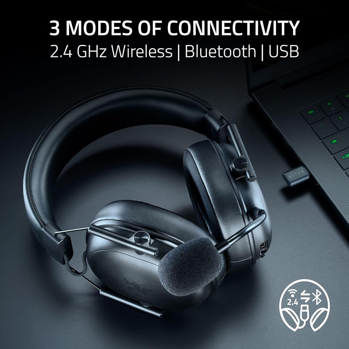 Razer BlackShark V3 X HyperSpeed Wireless & Bluetooth & USB Gaming Headset Black - AHW Store