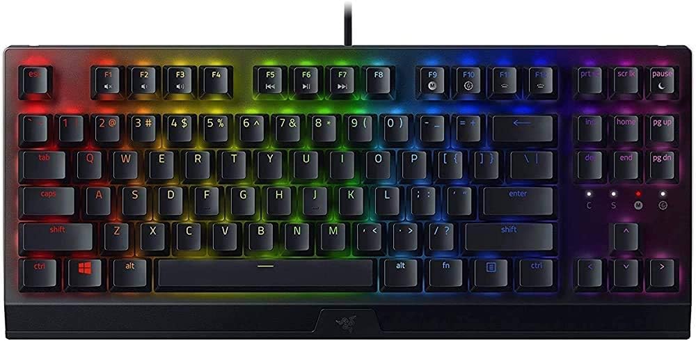 Razer BlackWidow V3 Tenkeyless, Razer Green Switches, Tactile and Clicky, ABS Keycaps, RGB - Black - AHW Store