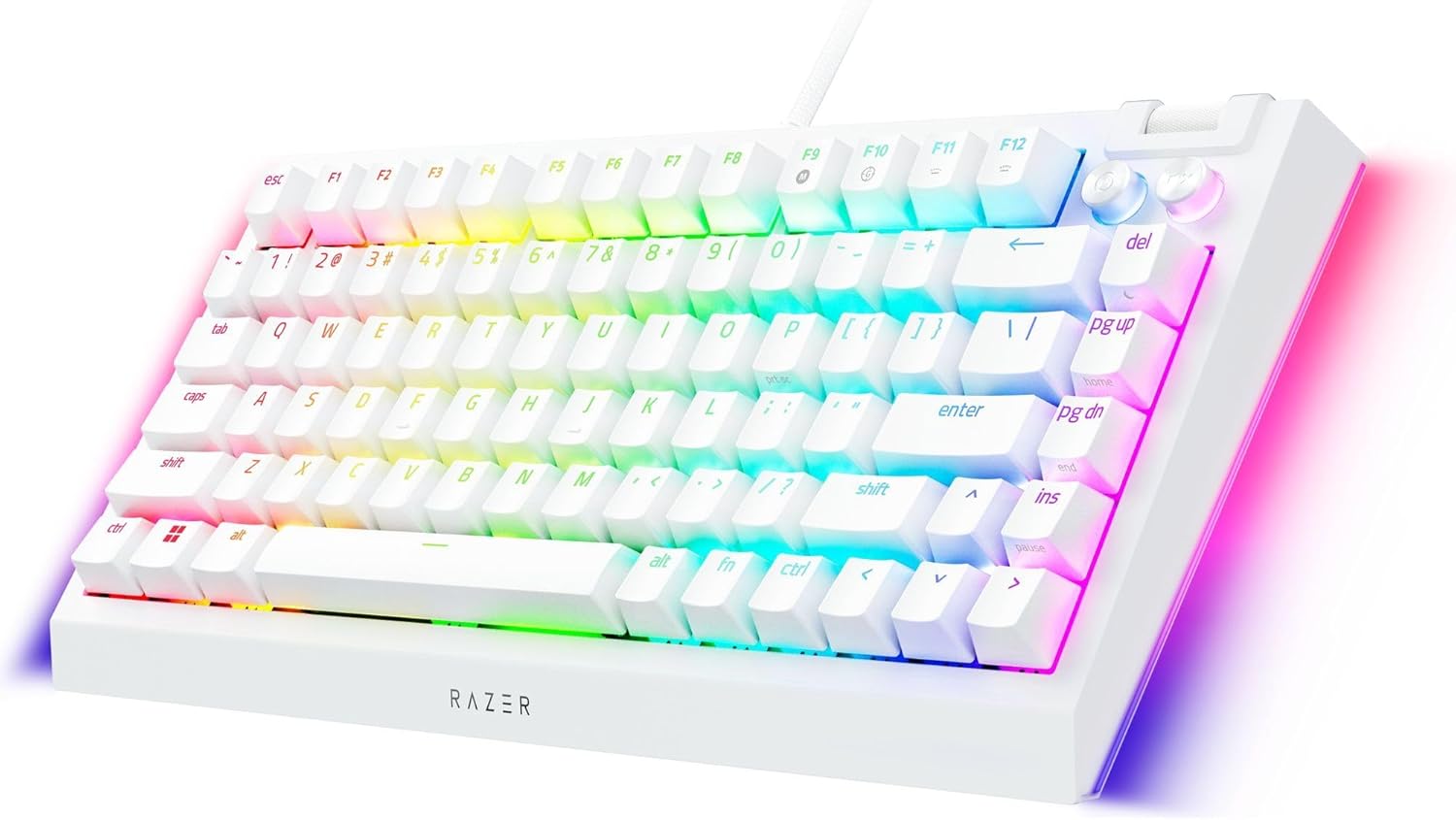 Razer BlackWidow V4 75% Mechanical Gaming Keyboard: Hot Swappable Design - Compact & Durable - Orang - AHW Store