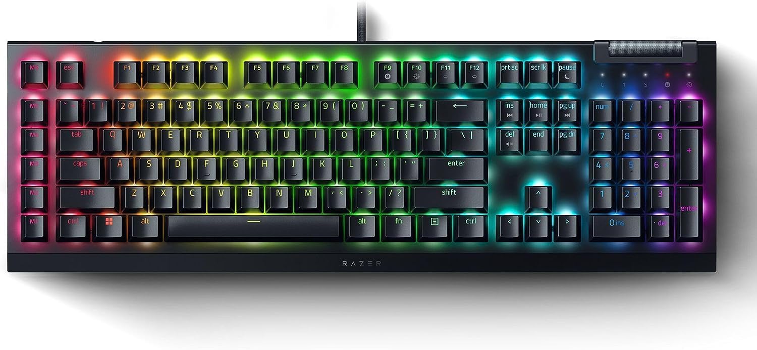Razer BlackWidow V4 X - Mechanical Gaming Keyboard, Arabic Layout, Green Switches Tactile & Clicky, - AHW Store
