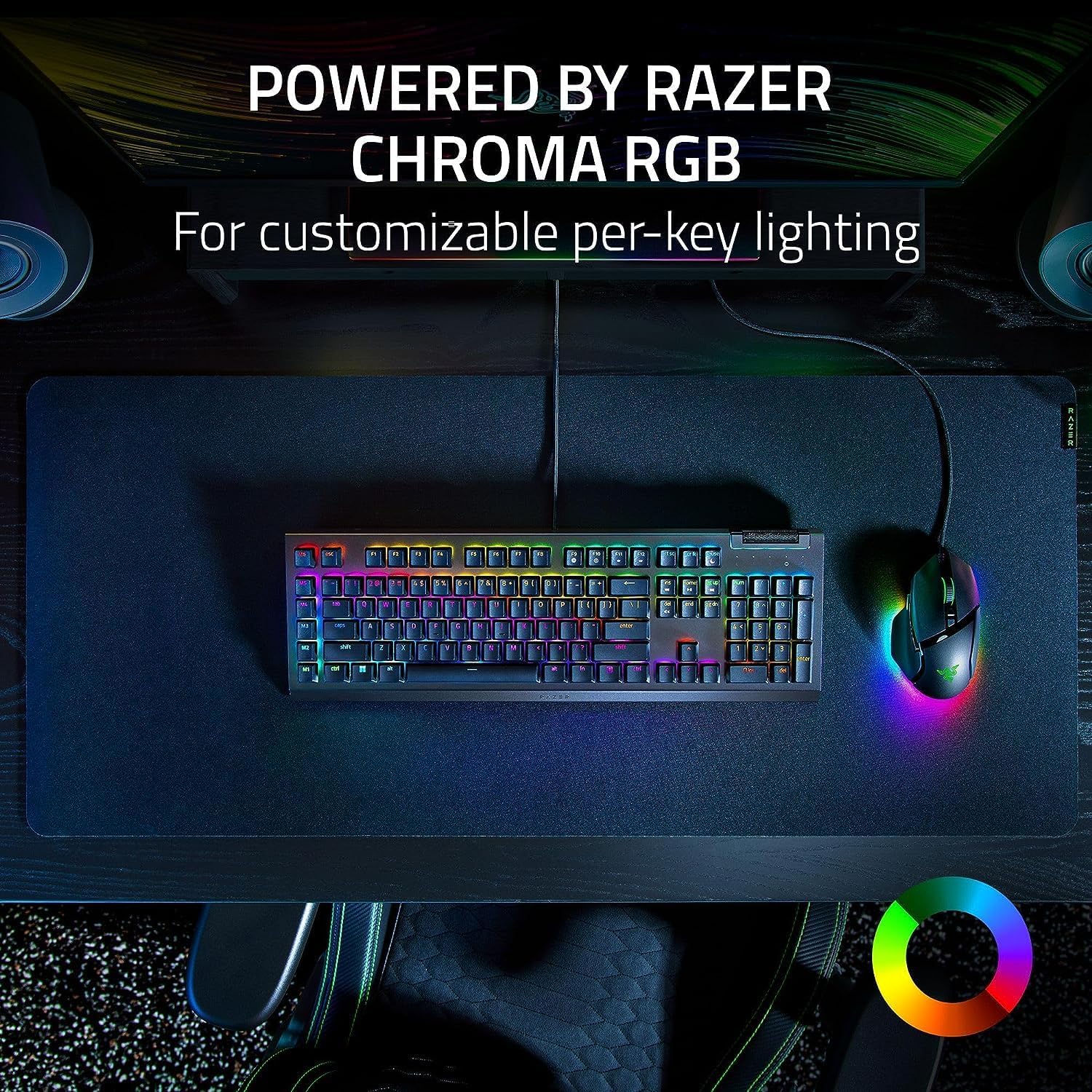 Razer BlackWidow V4 X - Mechanical Gaming Keyboard, Arabic Layout, Green Switches Tactile & Clicky, - AHW Store