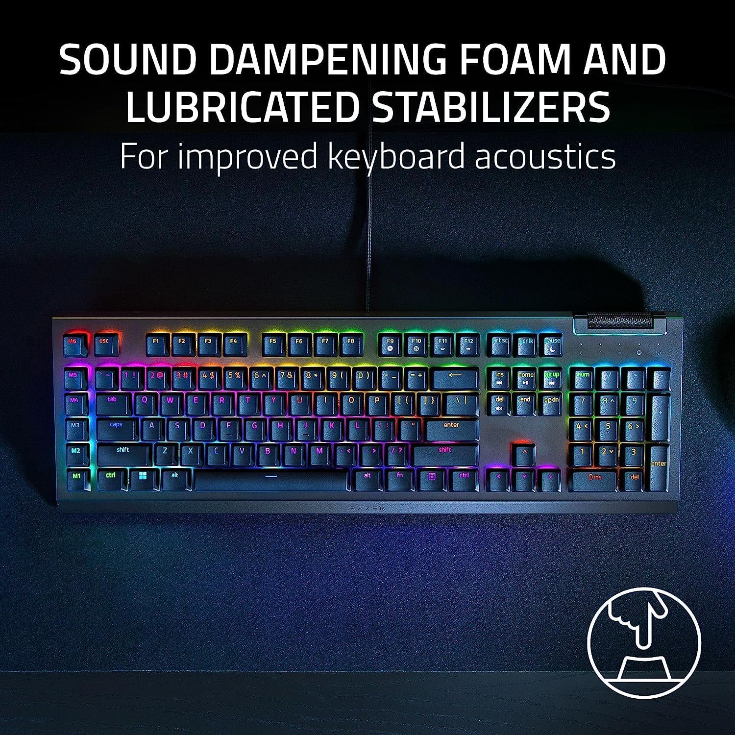 Razer BlackWidow V4 X - Mechanical Gaming Keyboard, Arabic Layout, Green Switches Tactile & Clicky, - AHW Store