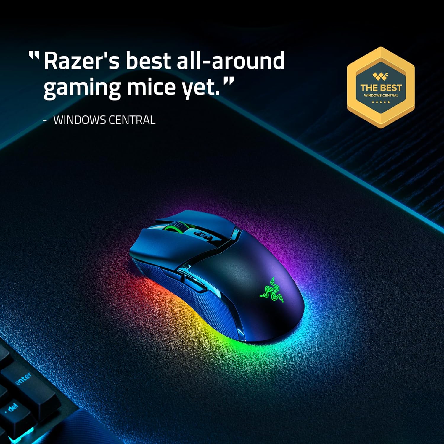 Razer Cobra Pro RGB HyperSpeed Wireless & Bluetooth & Wired Gaming Mouse 30000 DPI 8 Buttons Black - AHW Store