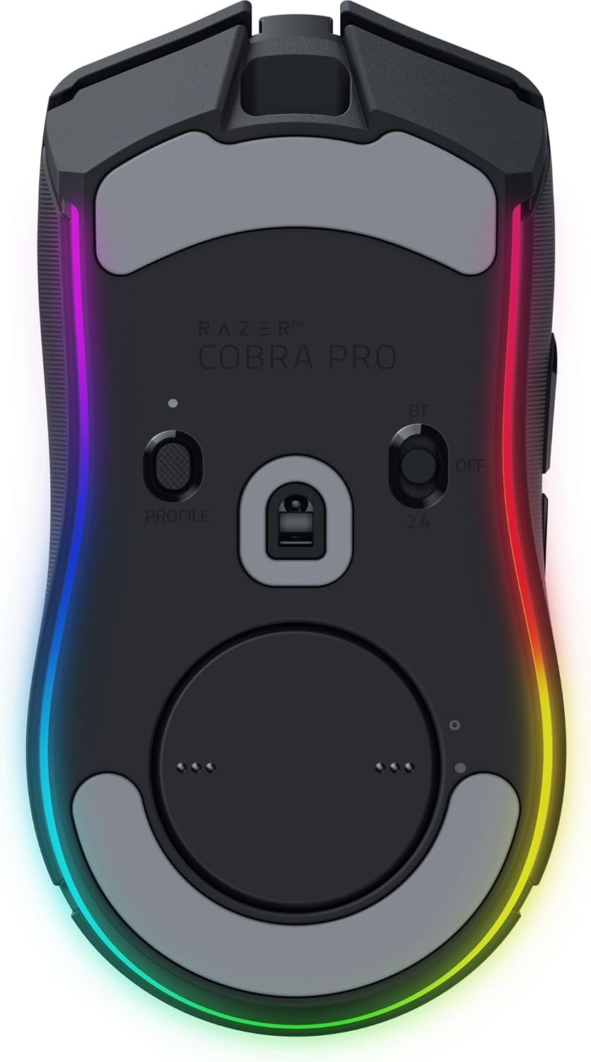 Razer Cobra Pro RGB HyperSpeed Wireless & Bluetooth & Wired Gaming Mouse 30000 DPI 8 Buttons Black - AHW Store