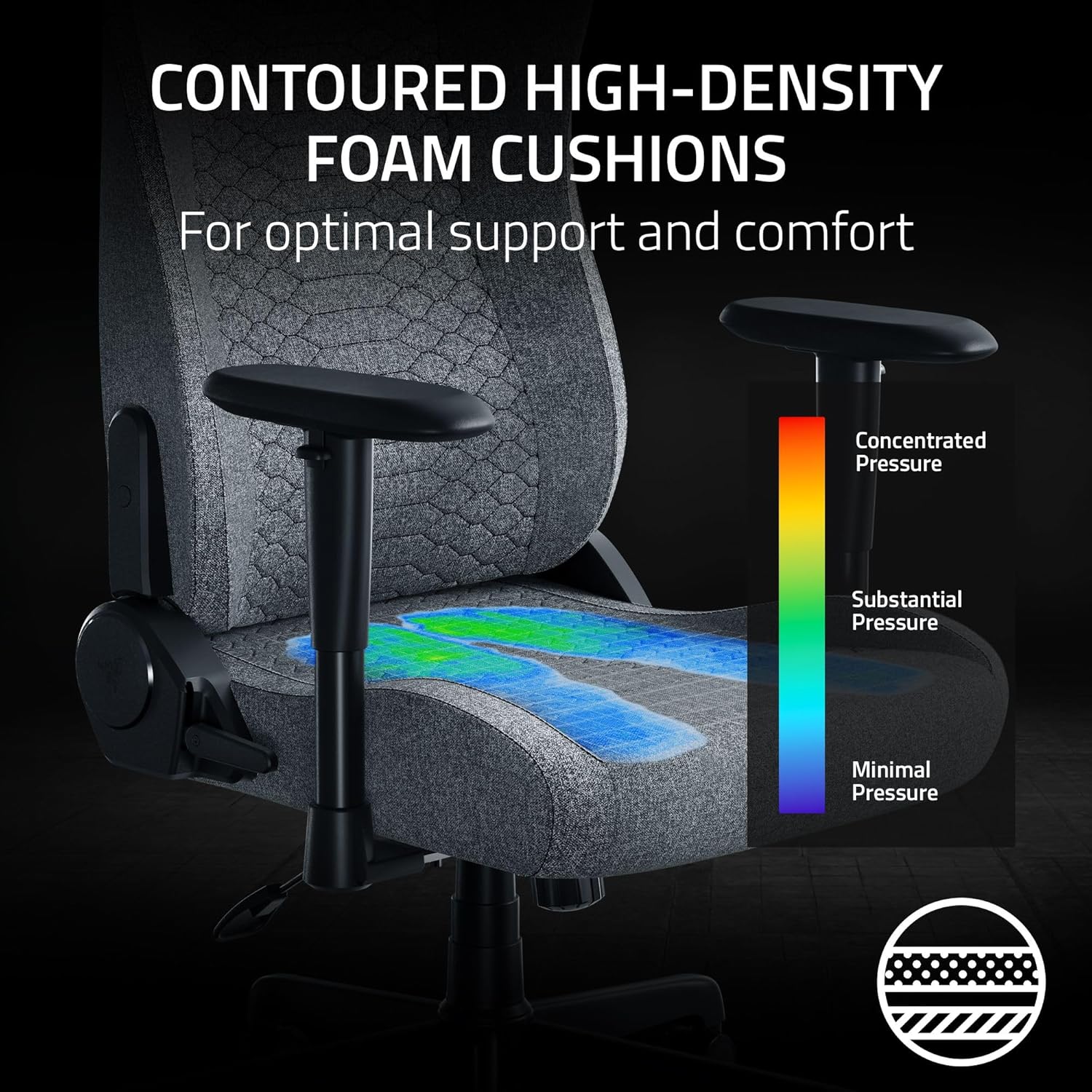 Razer Iskur V2 X Fabric Edition Gaming Chair Light Gray