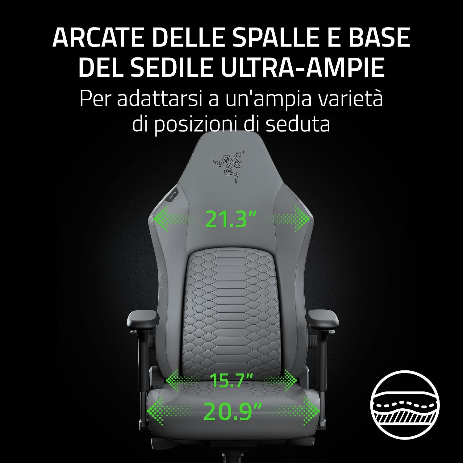 Razer Iskur V2 NewGen Gaming Chair Light Gray