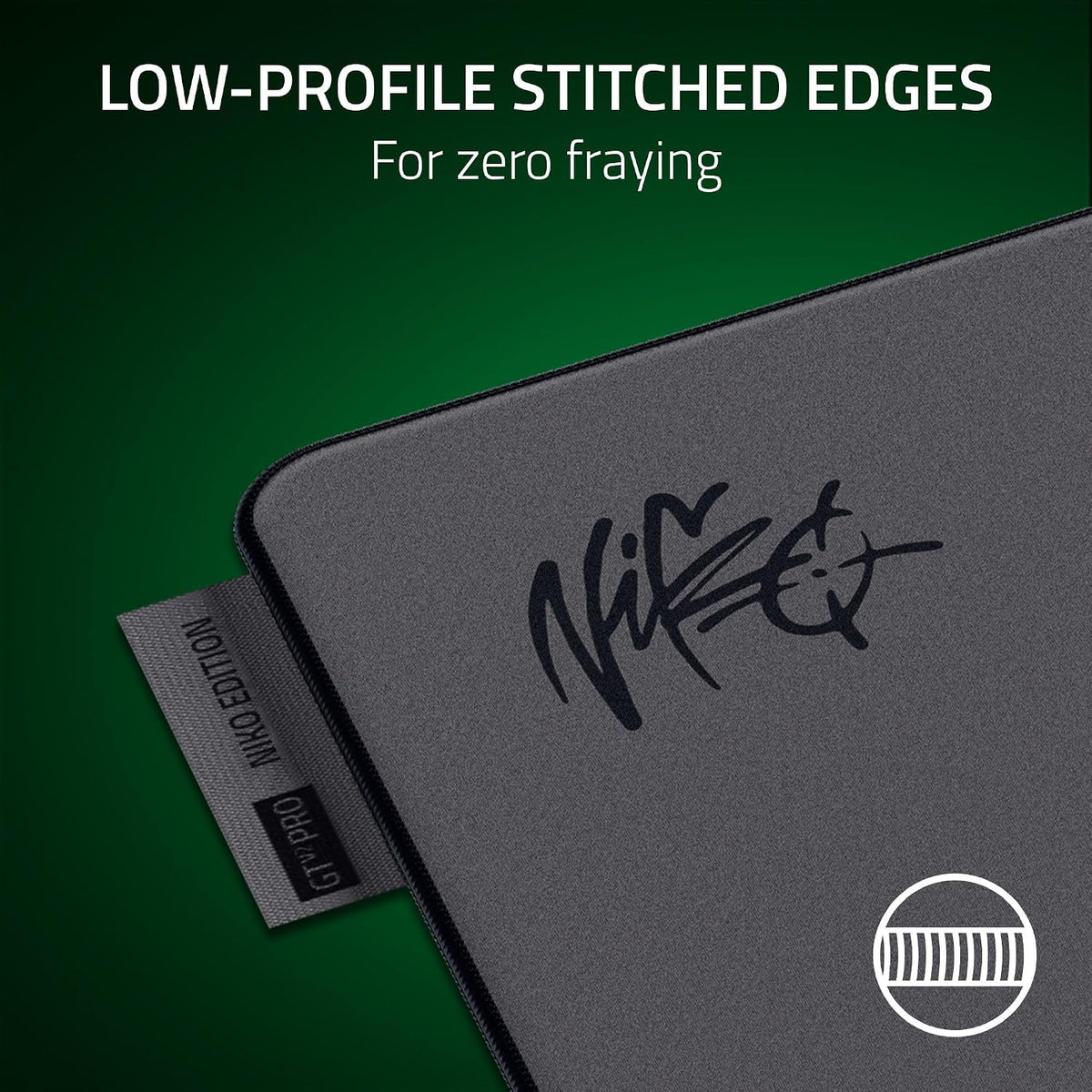 Razer Gigantus V2 NiKo Edition - soft e-sports gaming mouse pad - soft GlideCore foam - specially woven surface for greater control - rollable - 500 mm x 480 mm NiKo - AHW Store