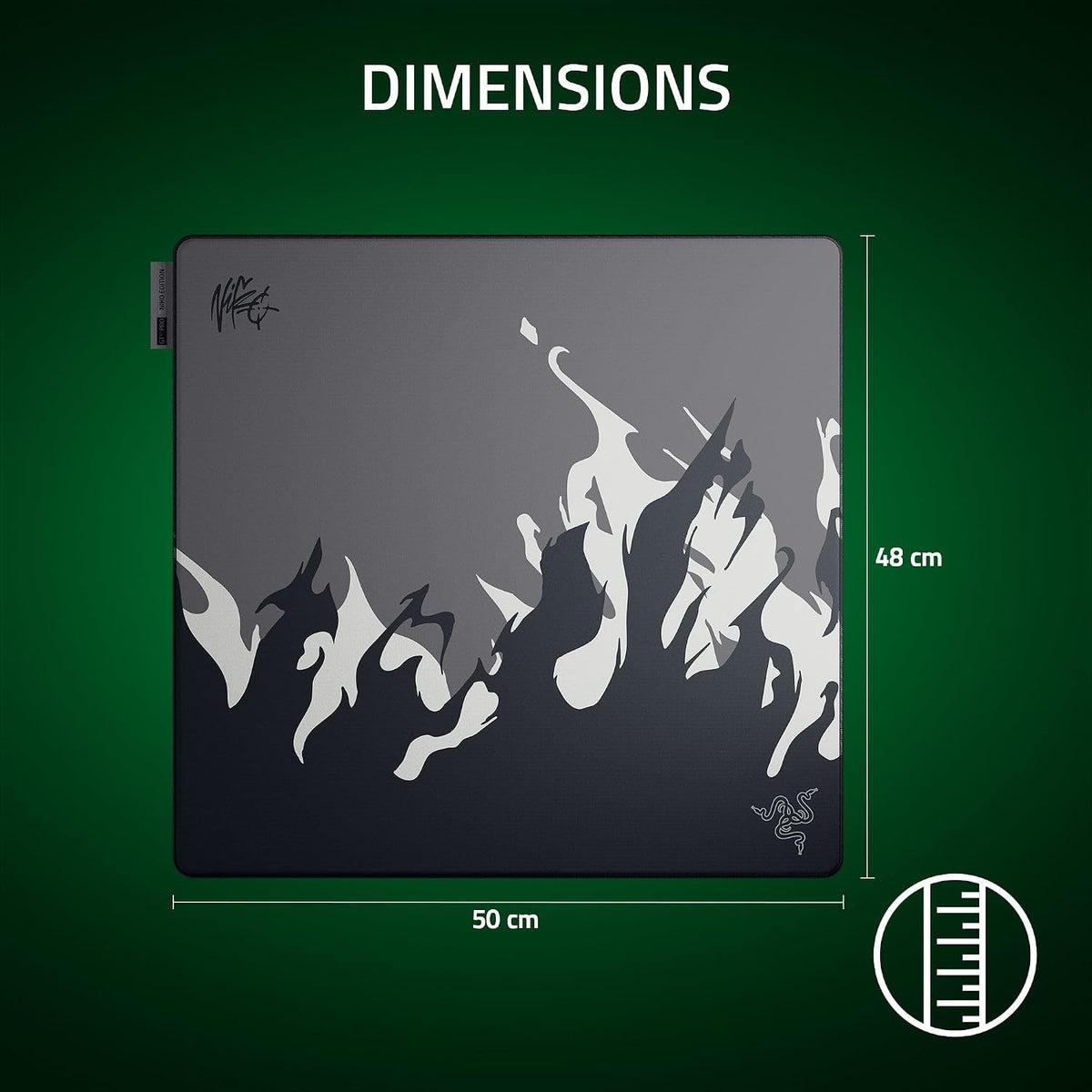 Razer Gigantus V2 NiKo Edition - soft e-sports gaming mouse pad - soft GlideCore foam - specially woven surface for greater control - rollable - 500 mm x 480 mm NiKo - AHW Store