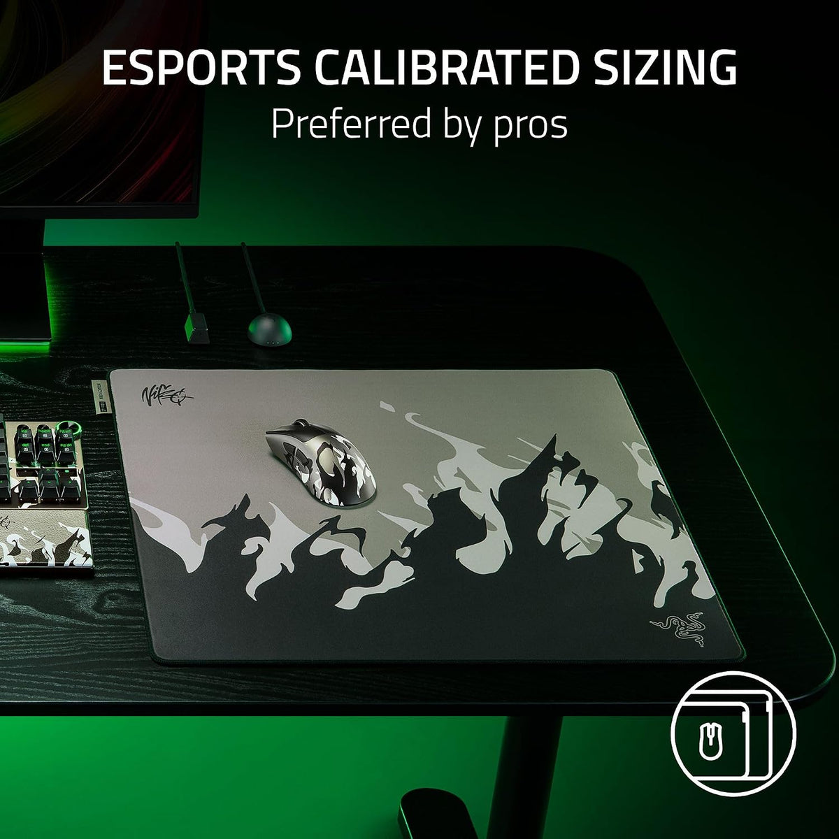 Razer Gigantus V2 NiKo Edition - soft e-sports gaming mouse pad - soft GlideCore foam - specially woven surface for greater control - rollable - 500 mm x 480 mm NiKo - AHW Store