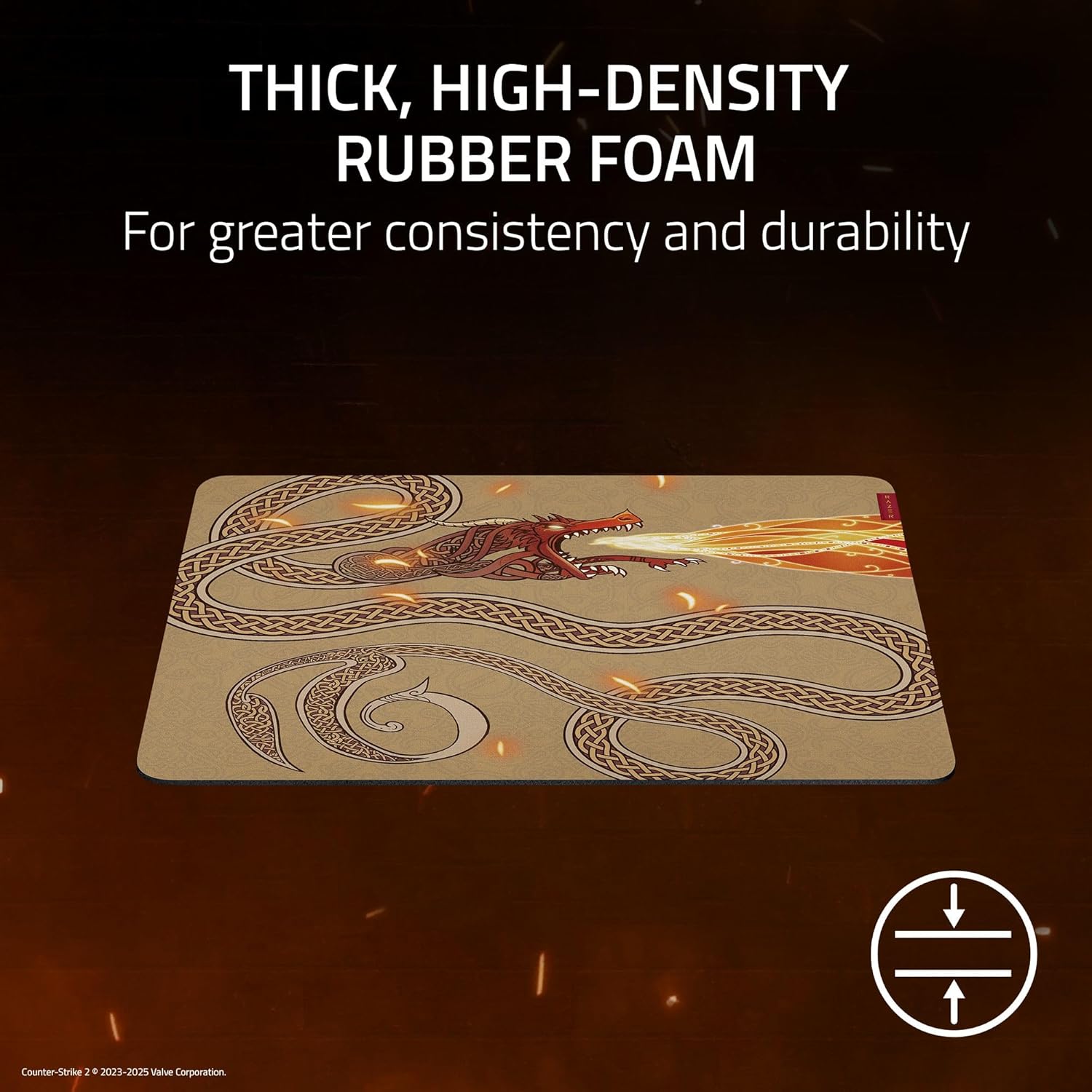 Razer Gigantus V2 Soft Gaming Mouse Pad (Large): Textured Micro - Weave Cloth Surface, Thick, High - Den - AHW Store