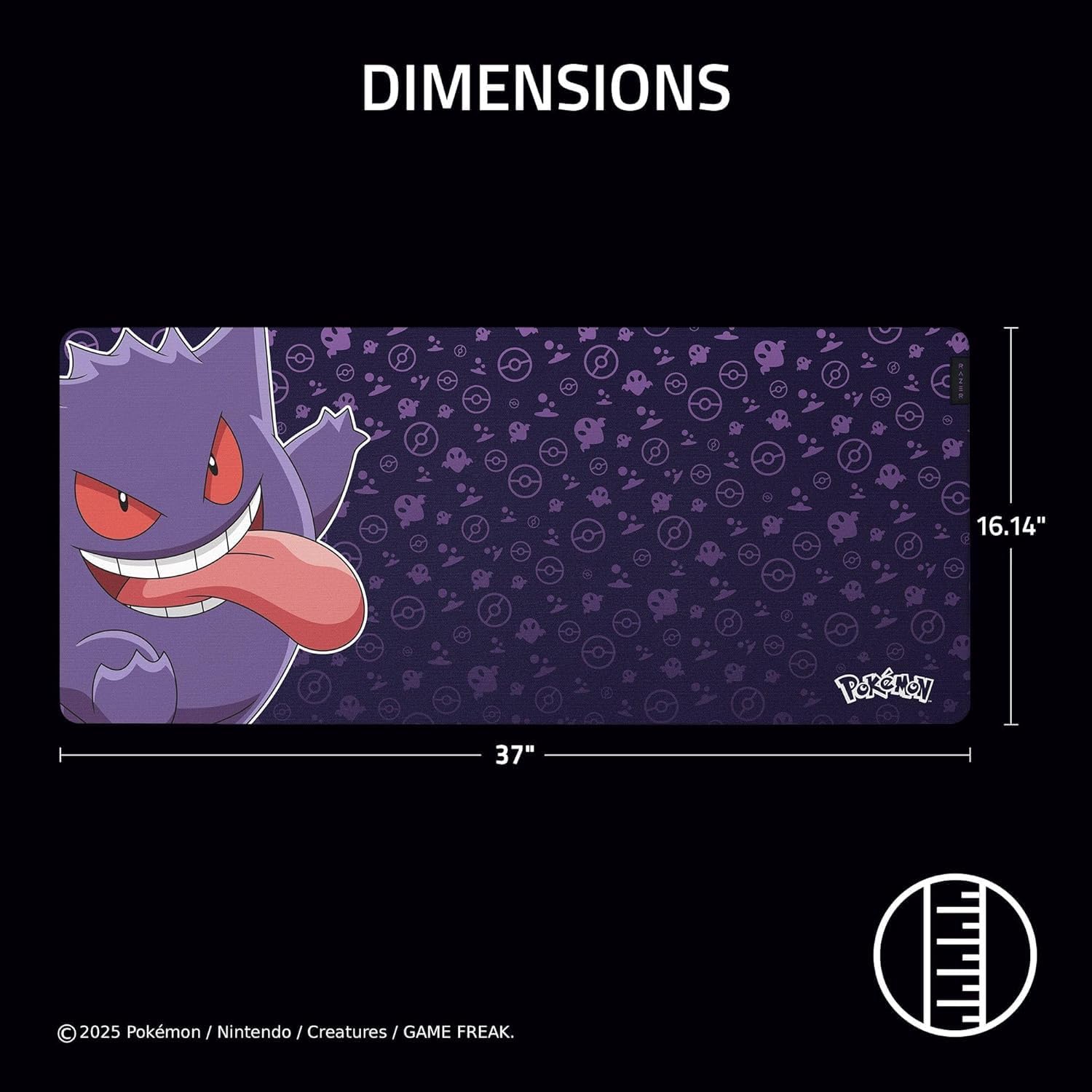 Razer Gigantus V2 XXL Pokémon Gengar - Soft gaming mouse mat for speed and control - Textured micro - AHW Store