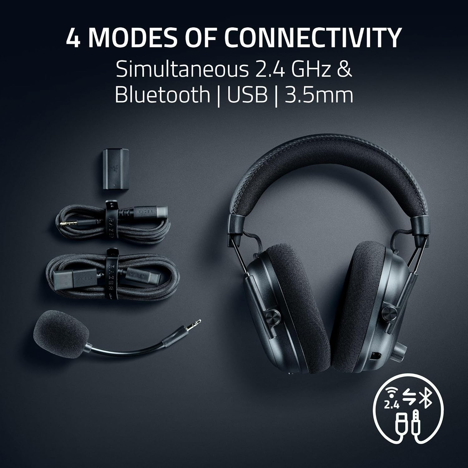 Razer BlackShark V3 Pro Wireless & Bluetooth & USB Gaming Headset Black